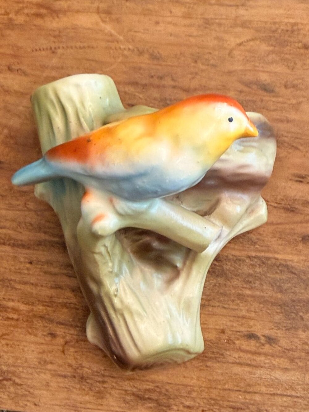 1930's "bird on a branch" Slovanian wall pocket bud vase